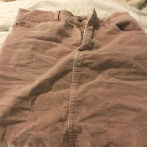 light pink mini skirt